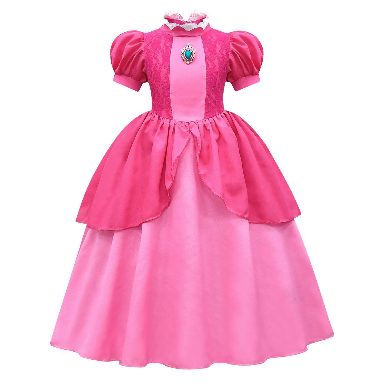 Super Mario Bros Princess Peach Kids Girls Tutu Dress Outfits Cosplay Costume