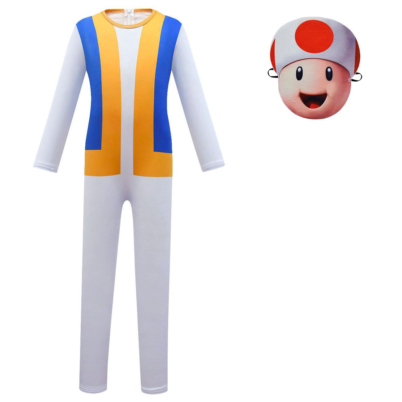 Super Mario Bros Toad Kids Jumpsuit Outfits Cosplay Party Costume