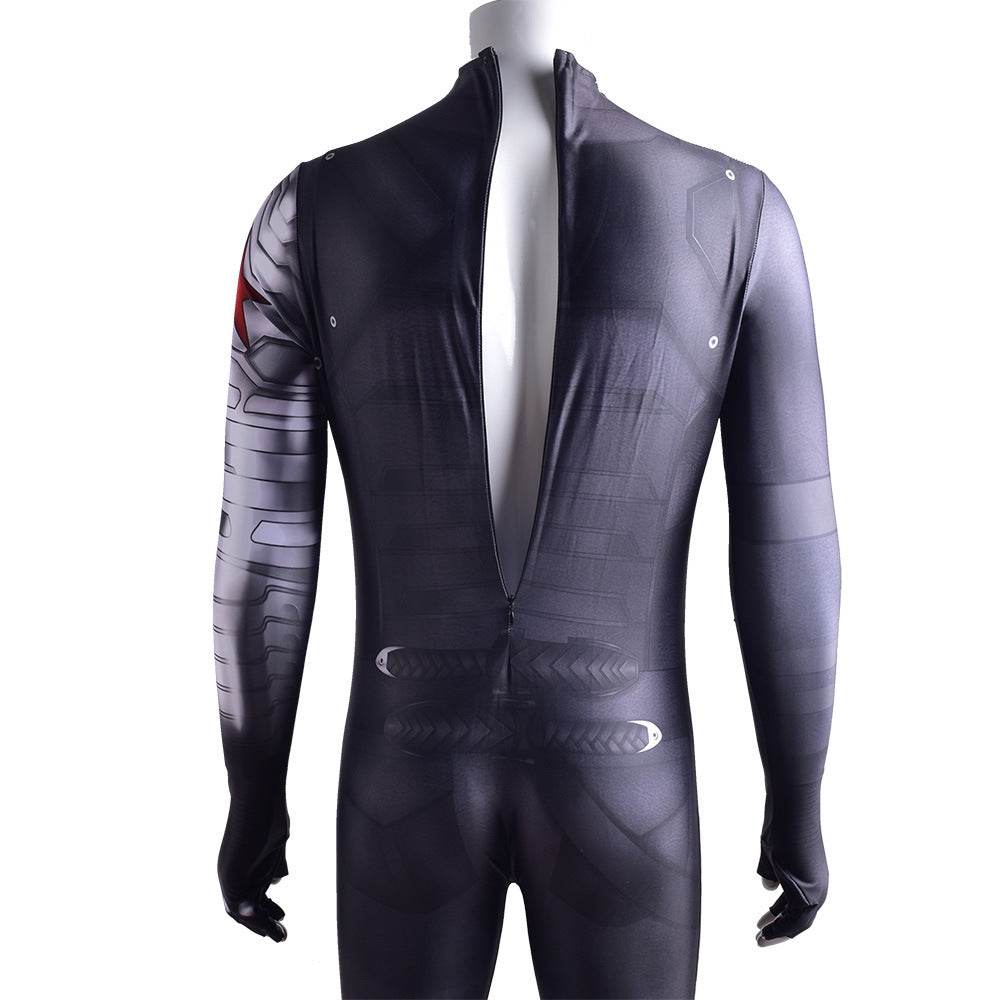 Bucky Barnes Winter Soldier Cosplay Costume Jumpsuit Zentai Party Carnival - Azufun