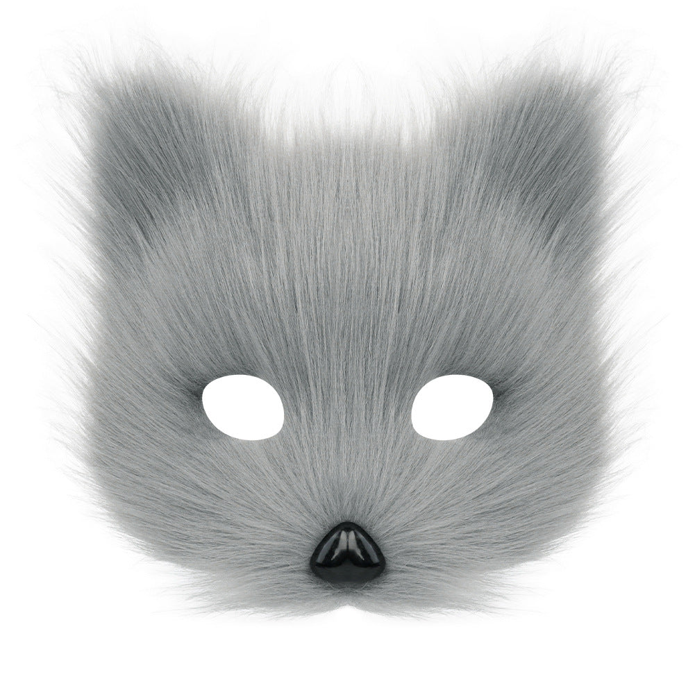 Simulation fox mask gloves plush fox tail set cos props accessories