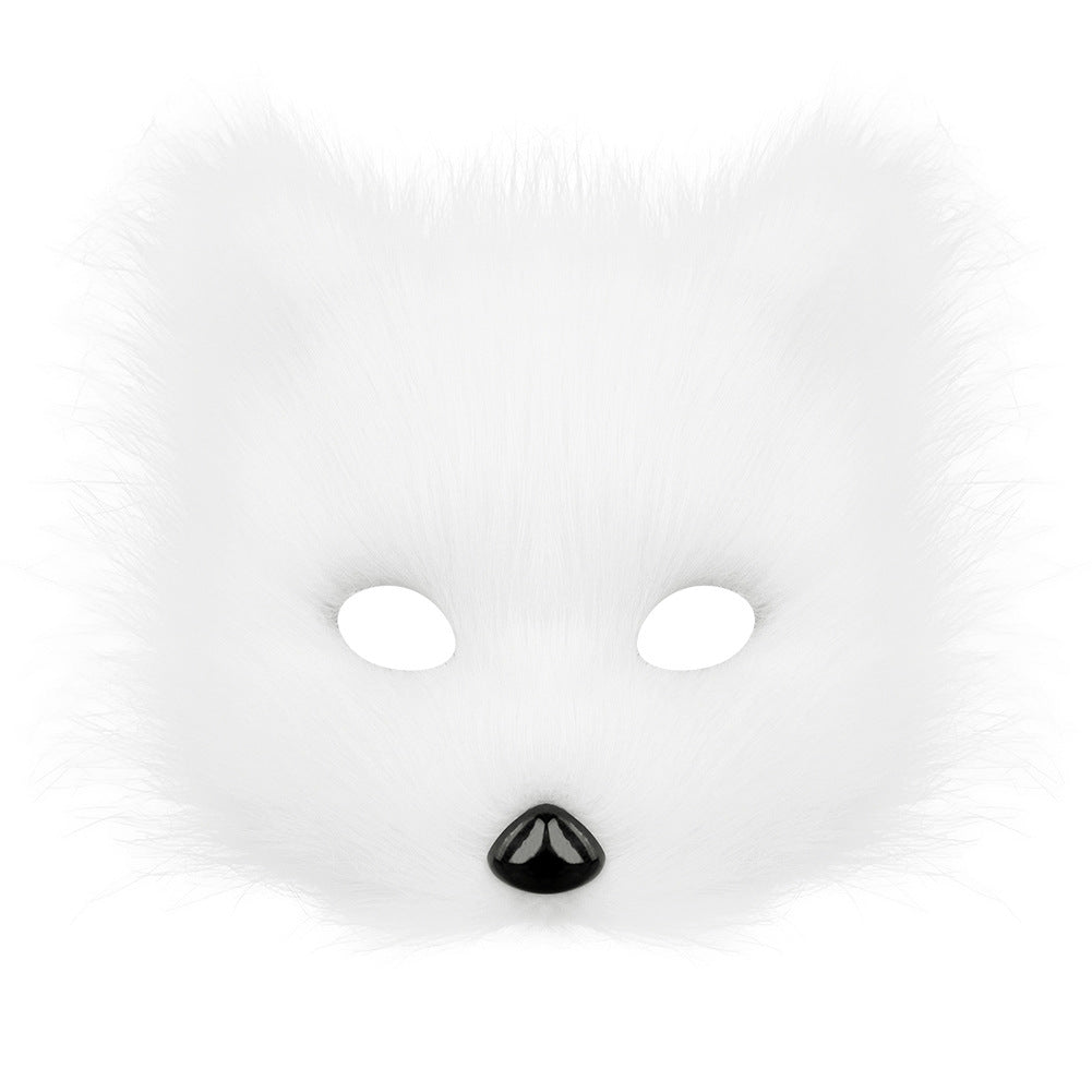 Simulation fox mask gloves plush fox tail set cos props accessories