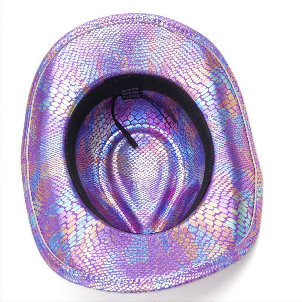 Western cowboy hat men's retro sequined Party dance - Azufun