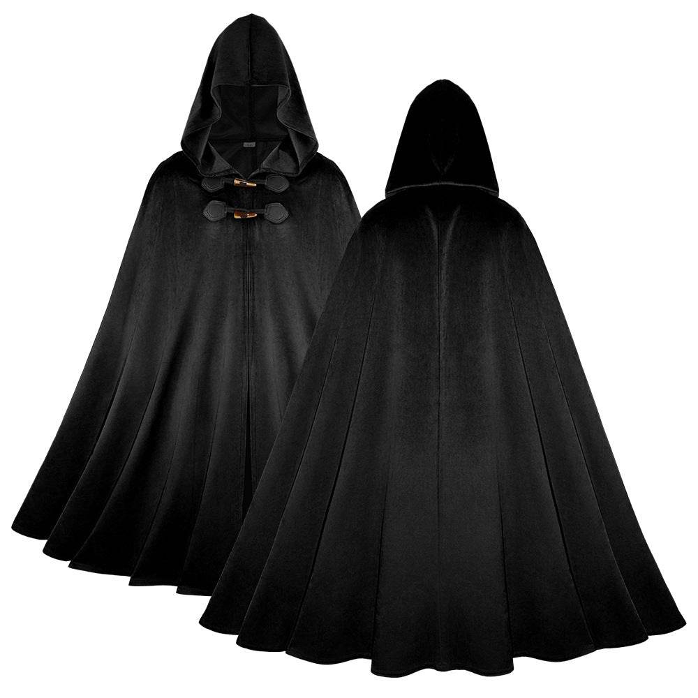 Medieval Suede Cape Halloween Retro Cloak Battle Warrior Role Play Cosplay Costume - Azufun