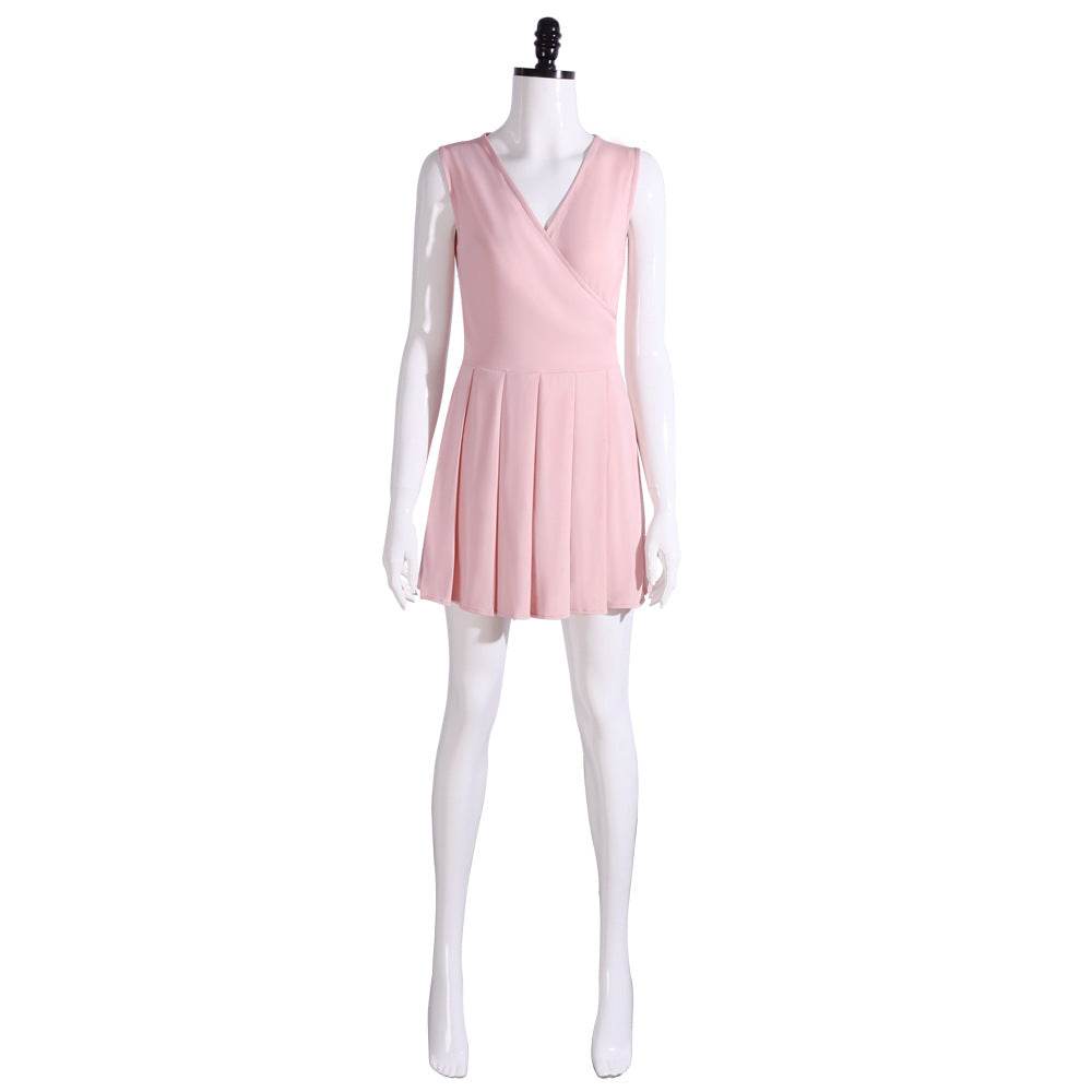 Wicked Glinda Pink Women Short Dress Outfit Carnival Cosplay Costume - Azufun