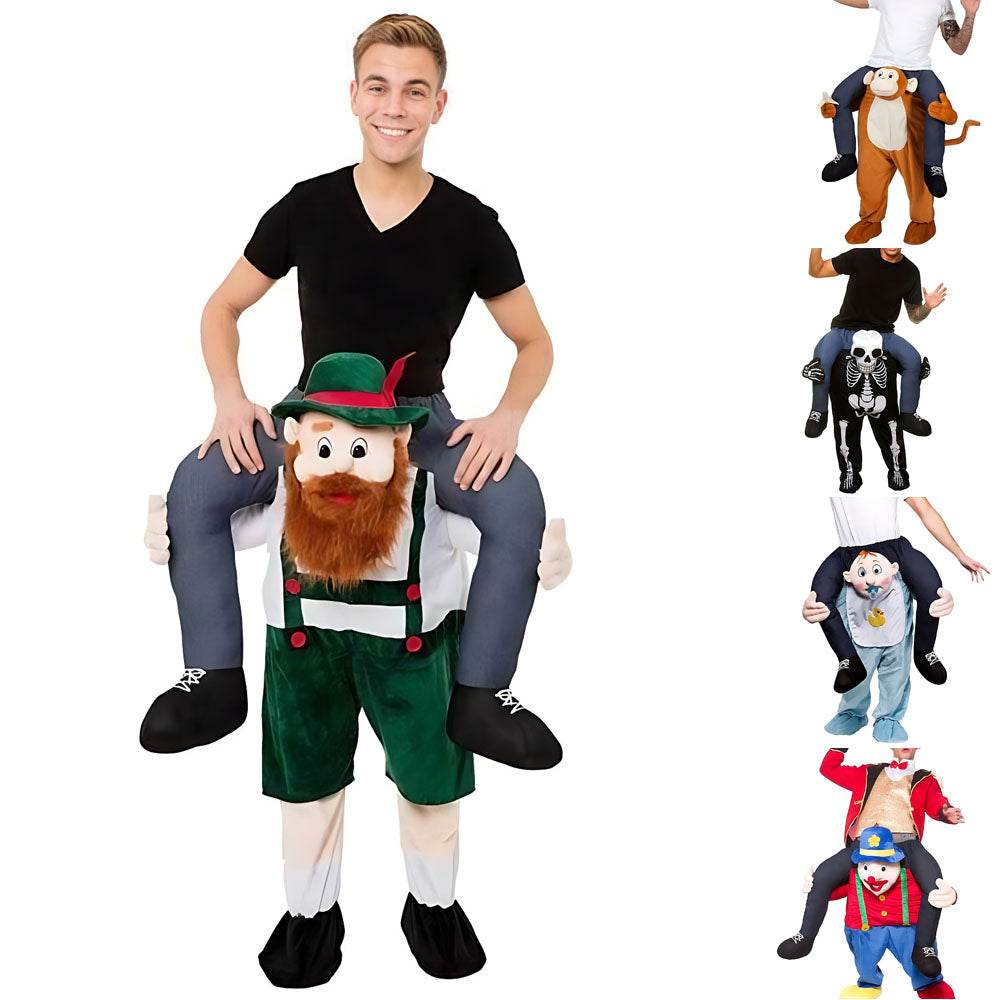 Baby Clown Skull Green Harness Monkey Funny Puppet Costumes - Azufun