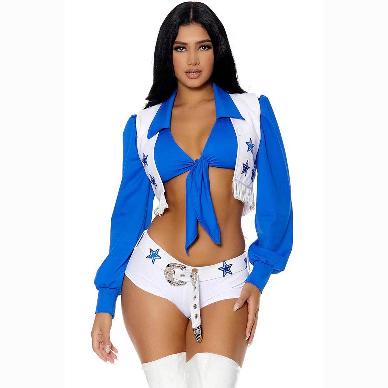Adult Dallas Cowboys Football Cheerleader Costume for Women - Azufun