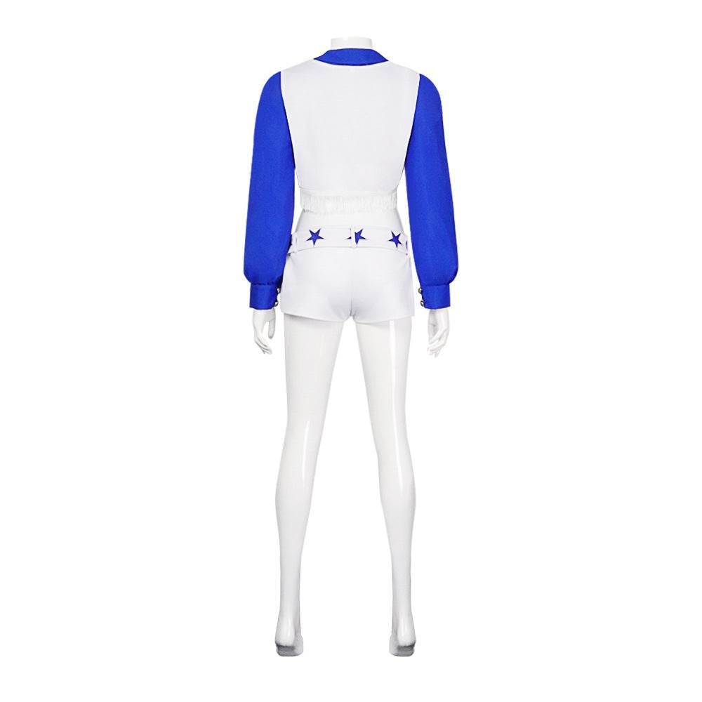 Dallas Cowboy Cheerleader Stage Star Costume For Women - Azufun