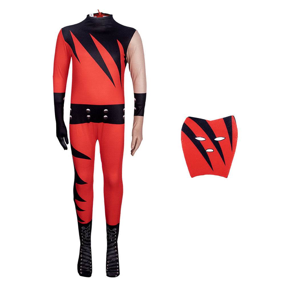 WWE wrestler Kane jumpsuit Cosplay Costume For Kids - Azufun