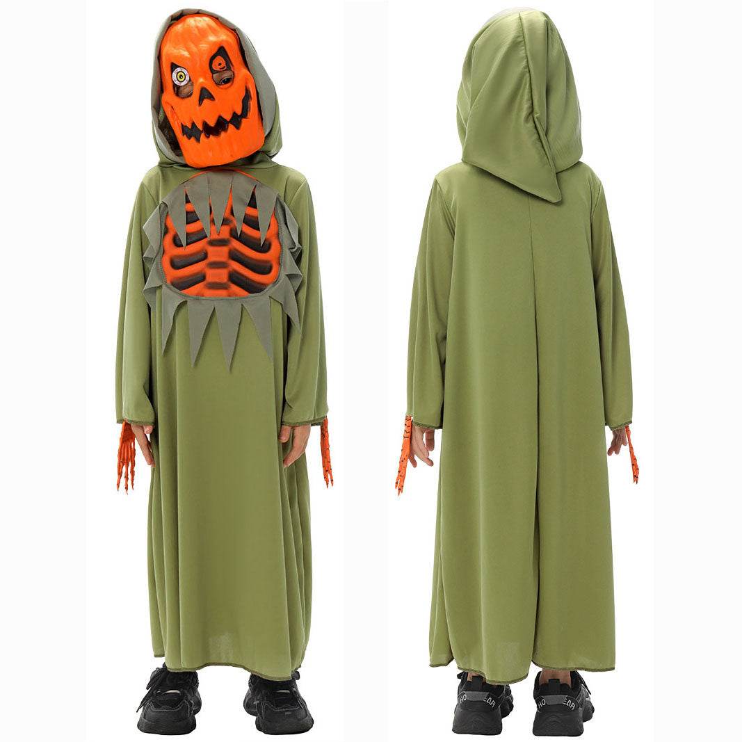 Fun World Scaru Skeleton Bleeding Pumpkin Halloween Costume for Kids - Azufun