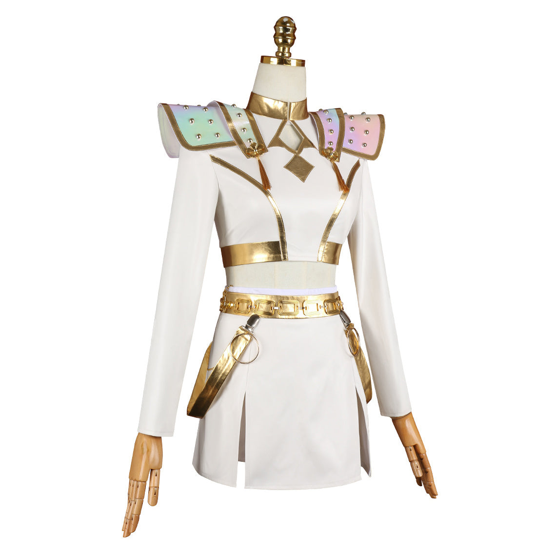 Kpop Witch Hunter Zoe Cosplay Costume Black and Gold Performance - Azufun