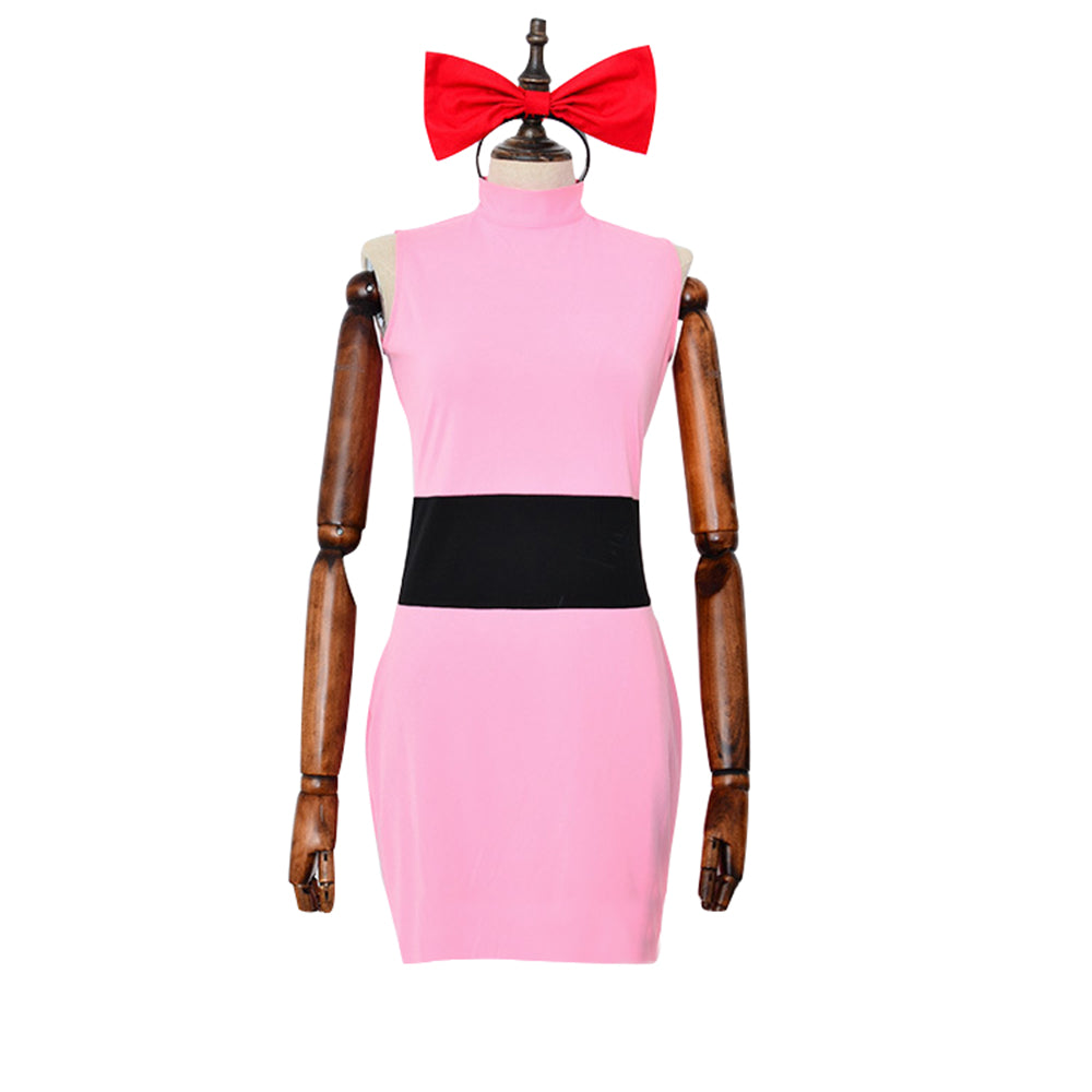 The Powerpuff Girls Blossom Costume Pink Blue Green Mini Fancy Dress - Azufun