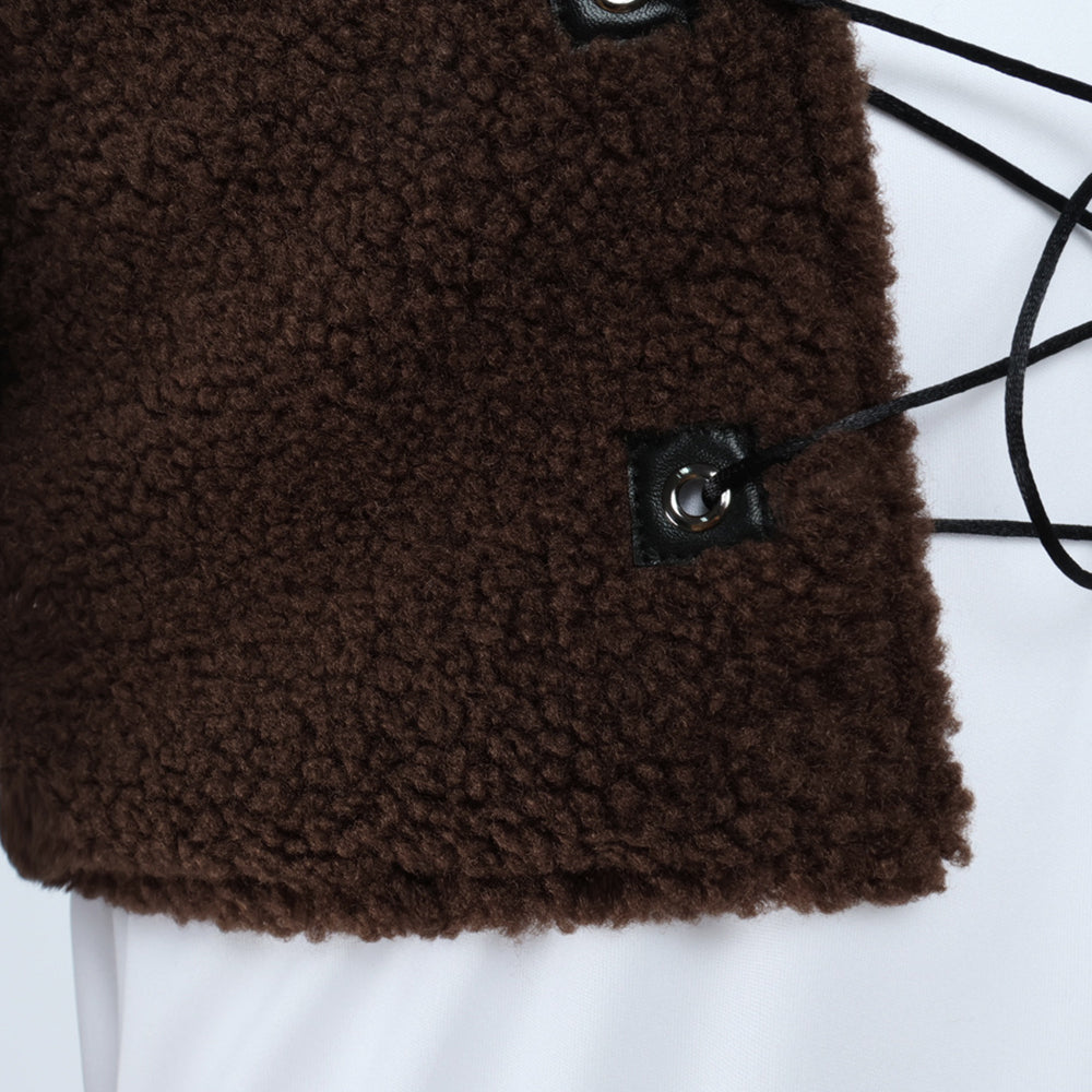 Shrek Green Monster Cosplay Mens Costume Halloween Full fleece Vest Outfit Set - Azufun