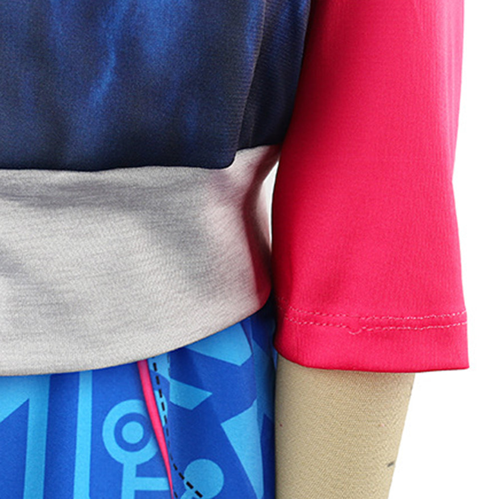 Zombies 4 Addison Costume for Kids Girls Cheerleader Dress Up 3PCS Halloween - Azufun