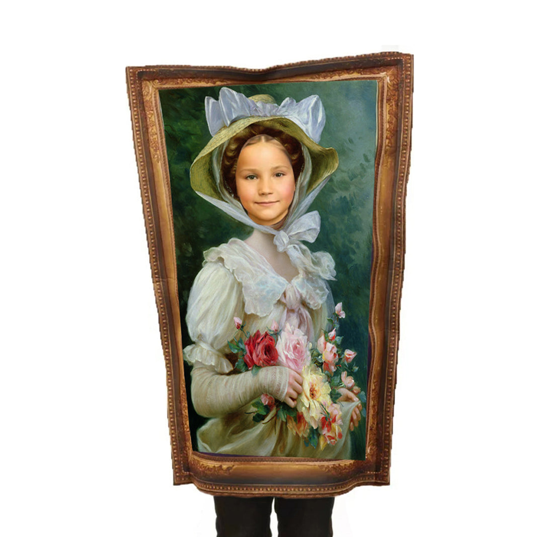 Funny spoof murals Costume Mona Lisa French girl Einstein Marie Curie King Queen Victoria Knight - Azufun