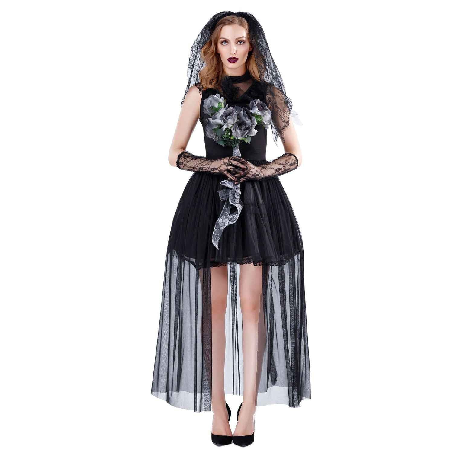 Ghost Corpse Bride Women Halloween Costume Bloody Mary Dress