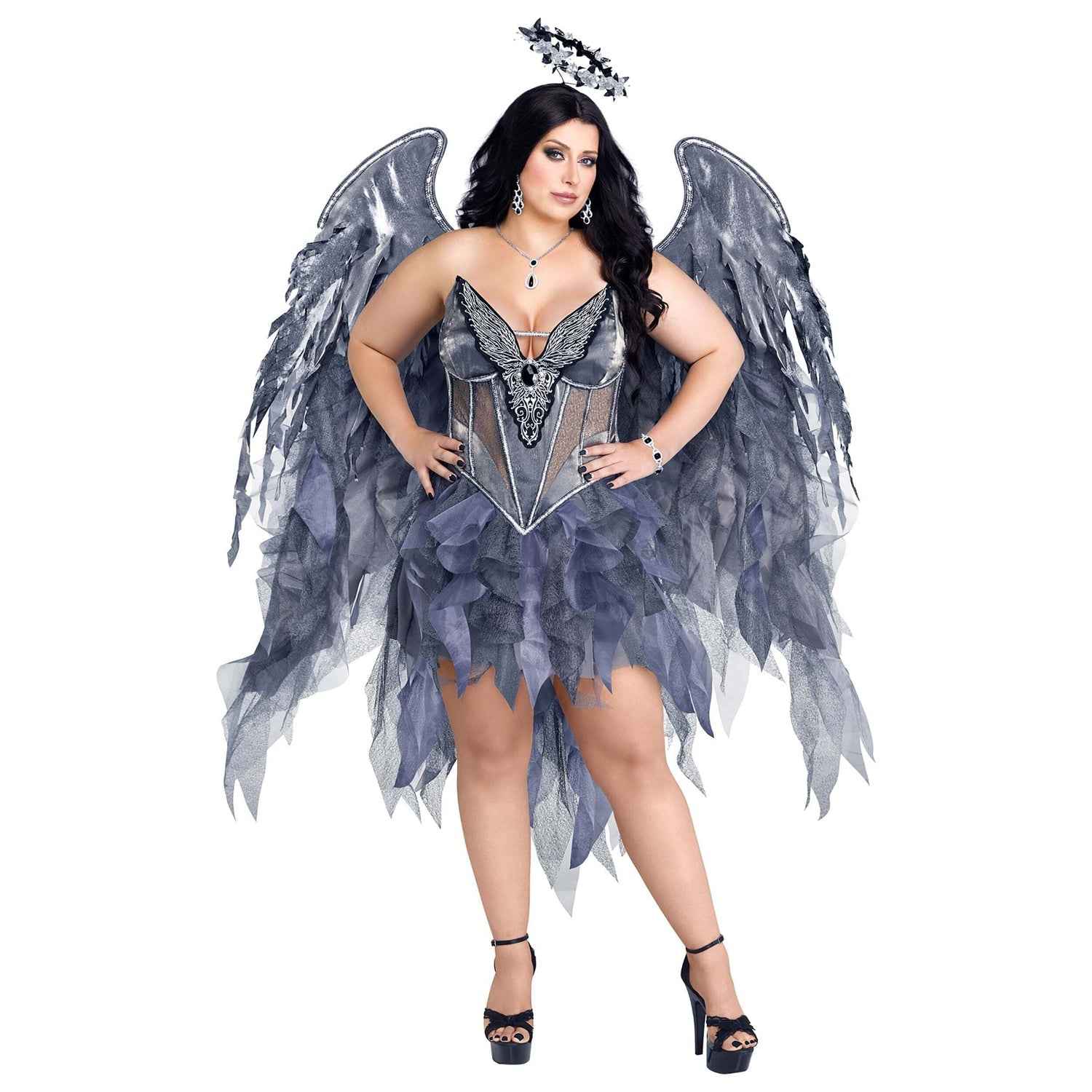 Deluxe Heavenly Angel Costume With Wing For Women