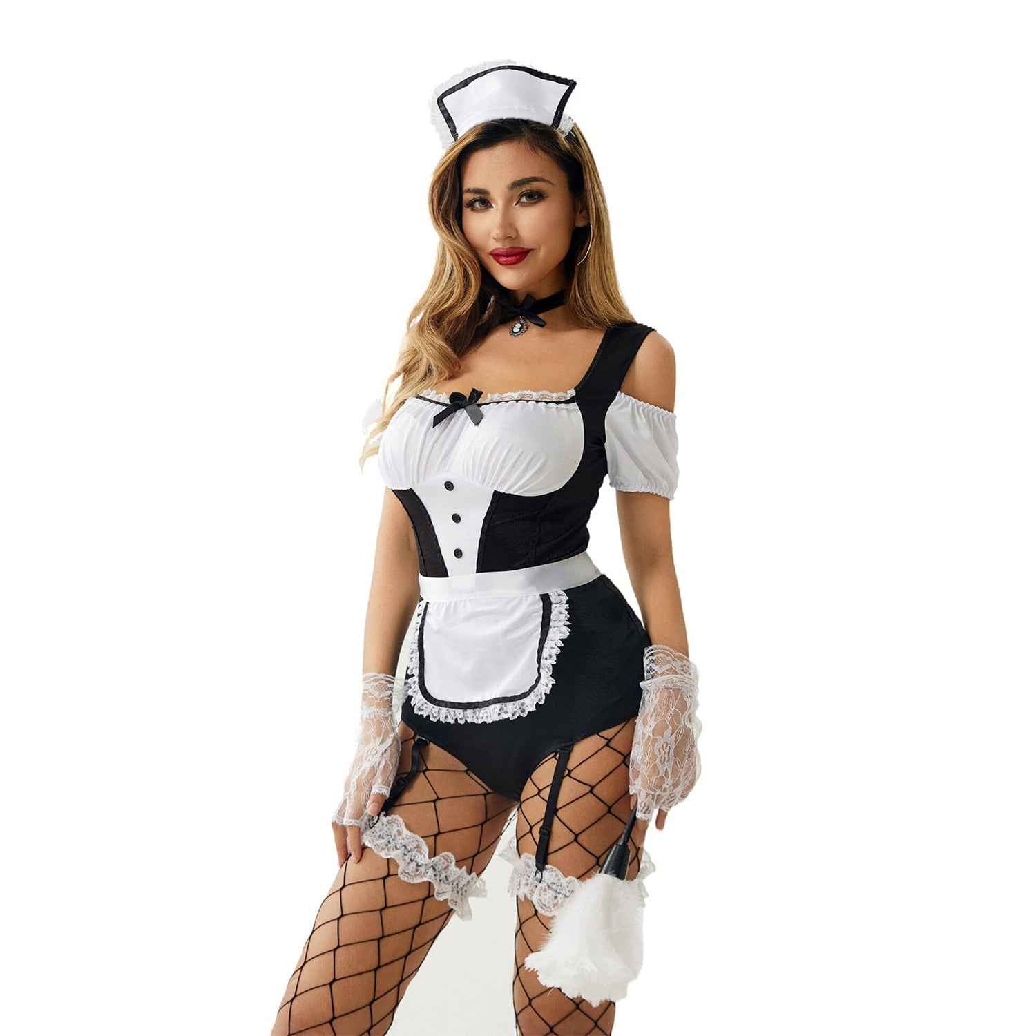 French Maid Costumes Jumpsuit