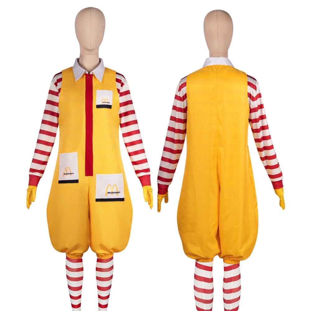 McDonald's Ronald Funny Cosplay Costume Adult Kids Halloween