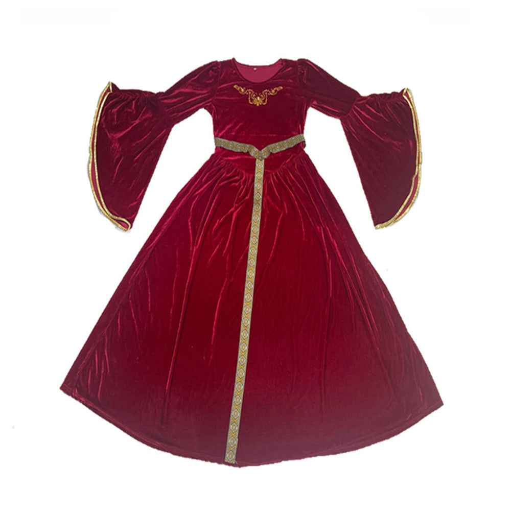 Ankola Halloween Medieval Princess Bell Sleeves Vintage Dress for Women Party