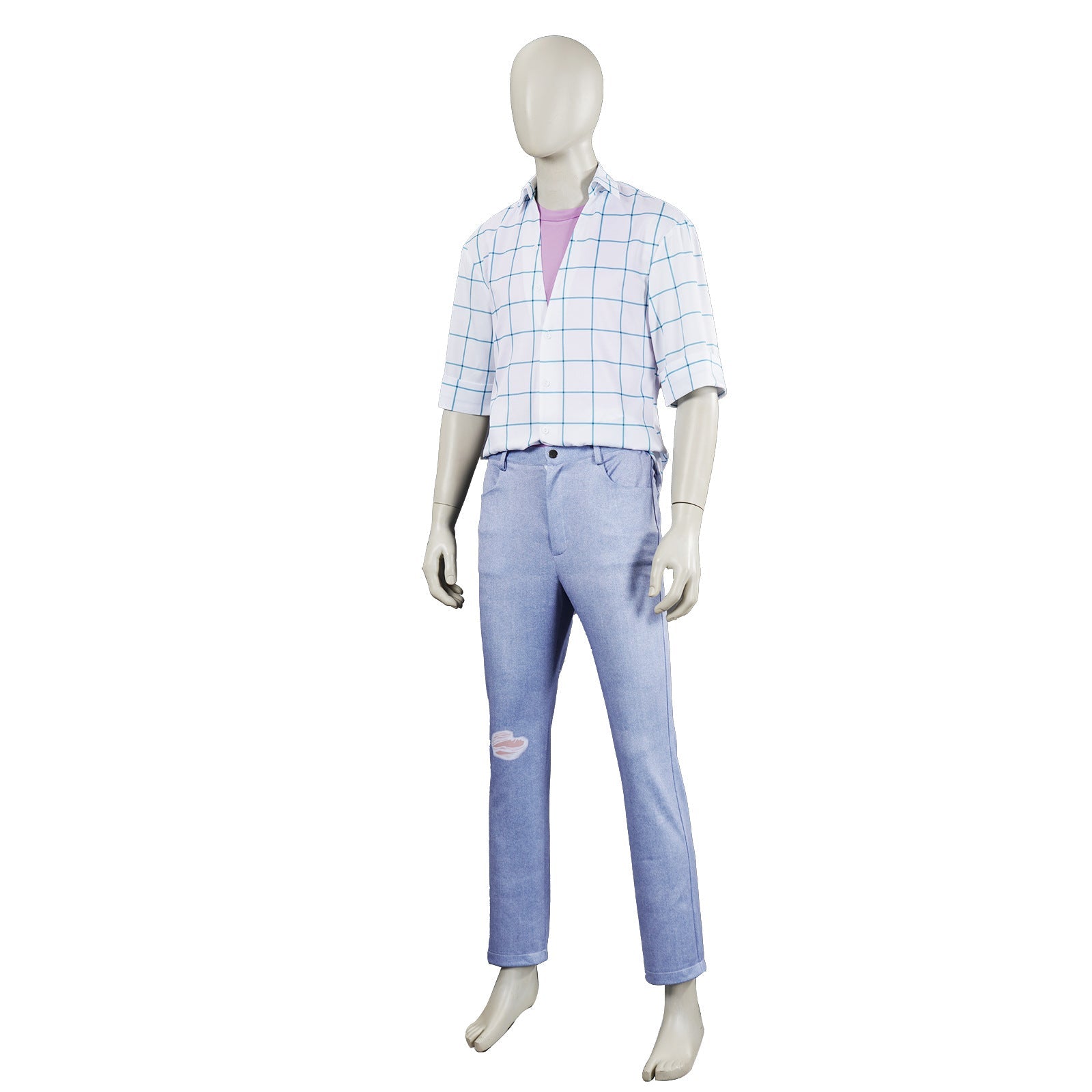 Kpop Demon Hunters Jinu Costume Plaid Shirt Halloween