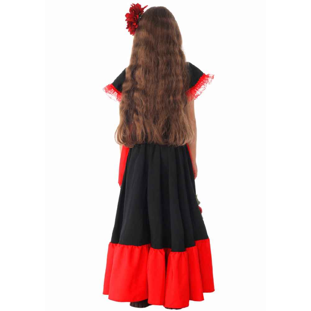 Halloween Day of the Dead Costume Spanish Traditional Cosplay For Children