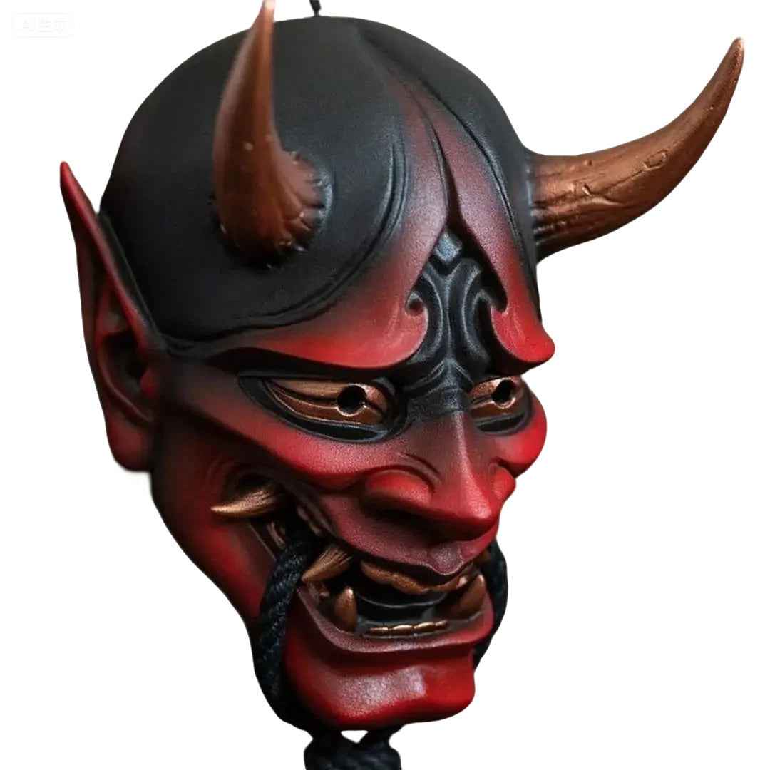 Oni mask Red Black Japanese Hannya Cosplay Halloween