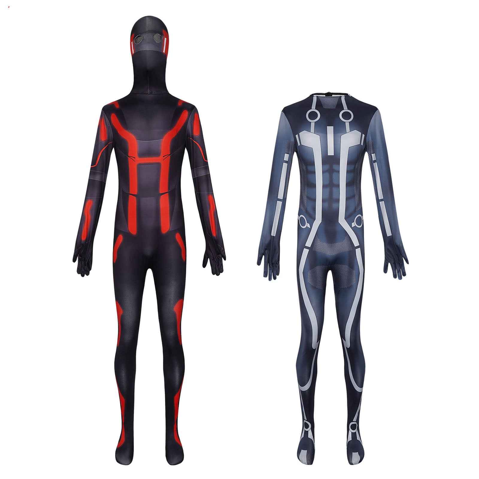 Tron: Legacy Sam Flynn Jumpsuit Bodysuit Mask Ares Cosplay