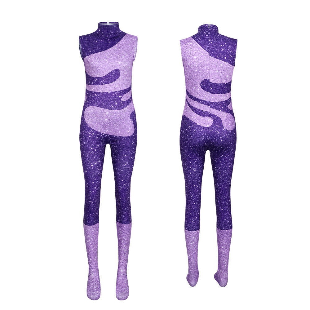 Zootopia 2 Gazelle Superstar Costume Purple Jumpsuit Cosplay Carnival Suit