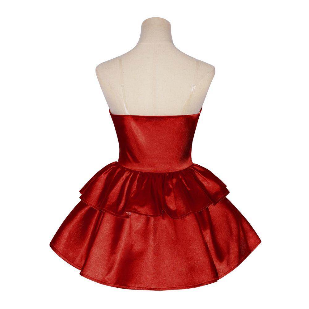 70s Perfect Blue Mima Kirigoe Cosplay Costume Red and Pink Dresses for Women - Azufun