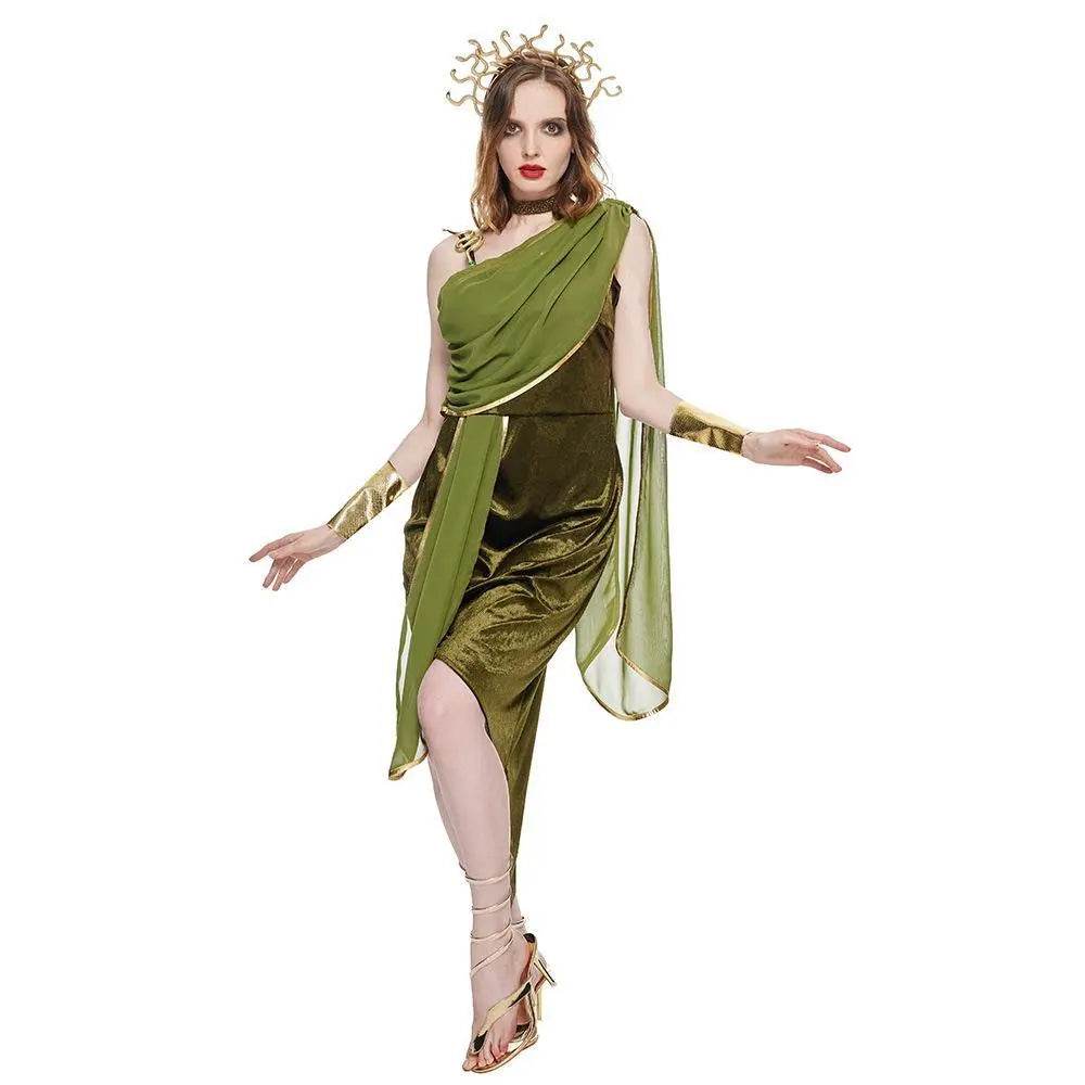 Adult Medusa Costume Halloween Cosplay Outfit for Bar Parties and Performances - Azufun