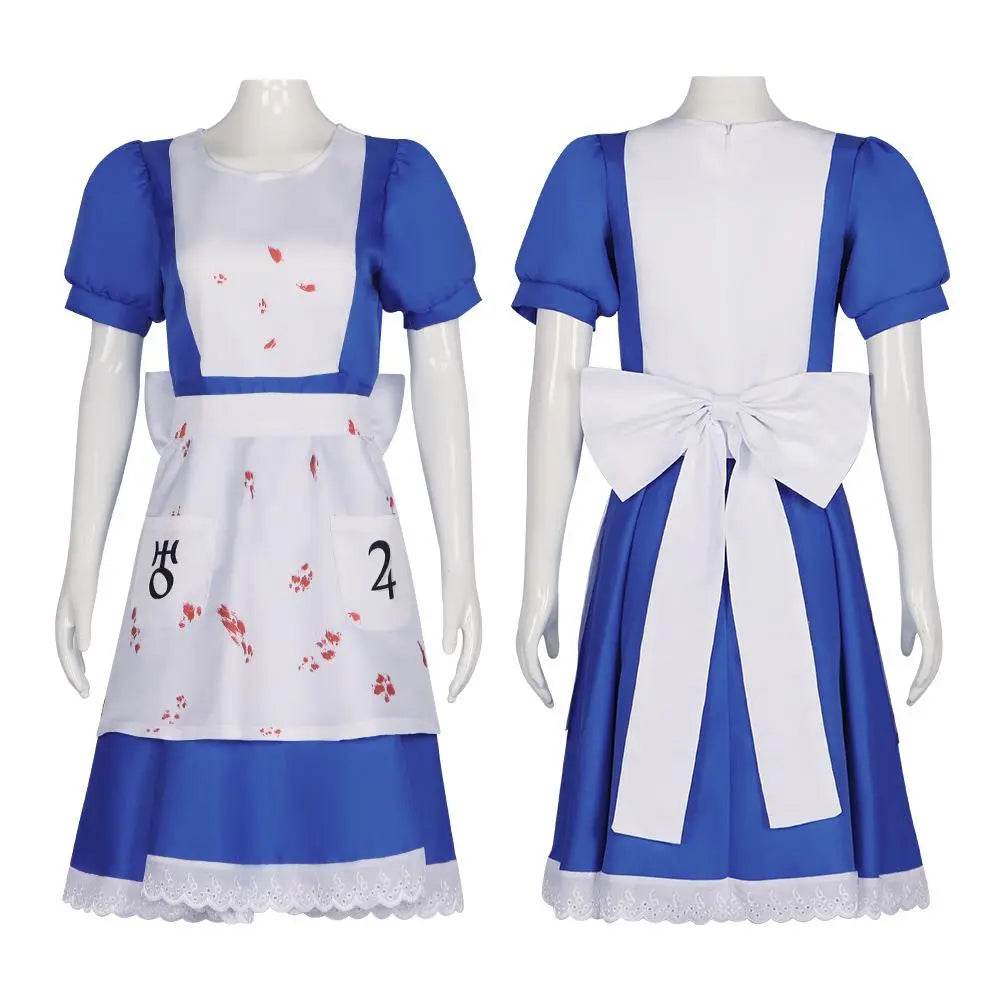 Alice Madness Returns Maid Cosplay Costume Outfit Halloween Carnival Suit - Azufun