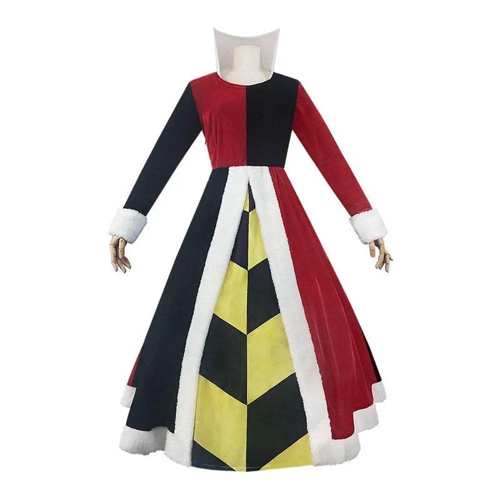 Alice in Wonderland Queen Of Hearts Cosplay Costume Dress Outfits Halloween Carnival Suit - Azufun