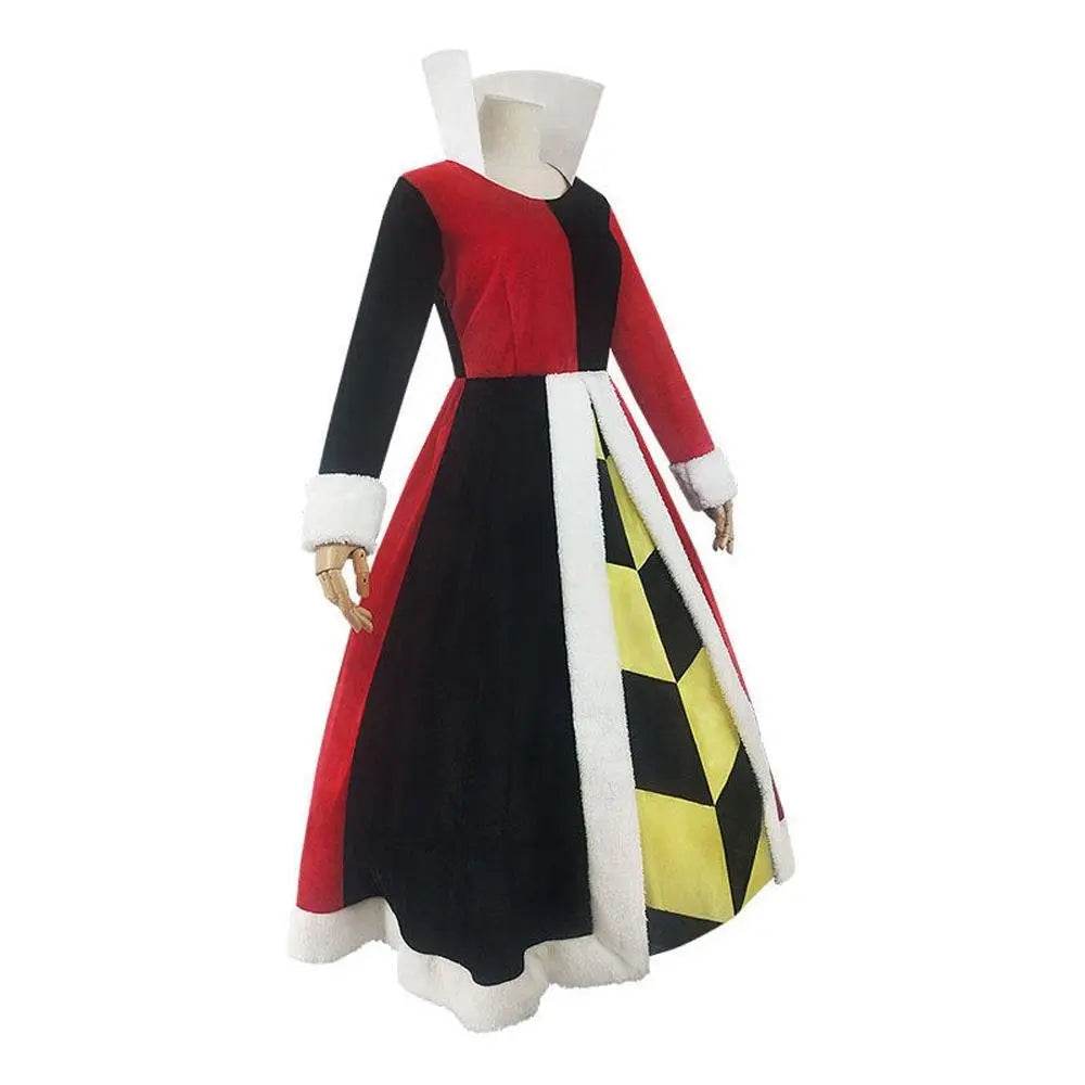 Alice in Wonderland Queen Of Hearts Cosplay Costume Dress Outfits Halloween Carnival Suit - Azufun