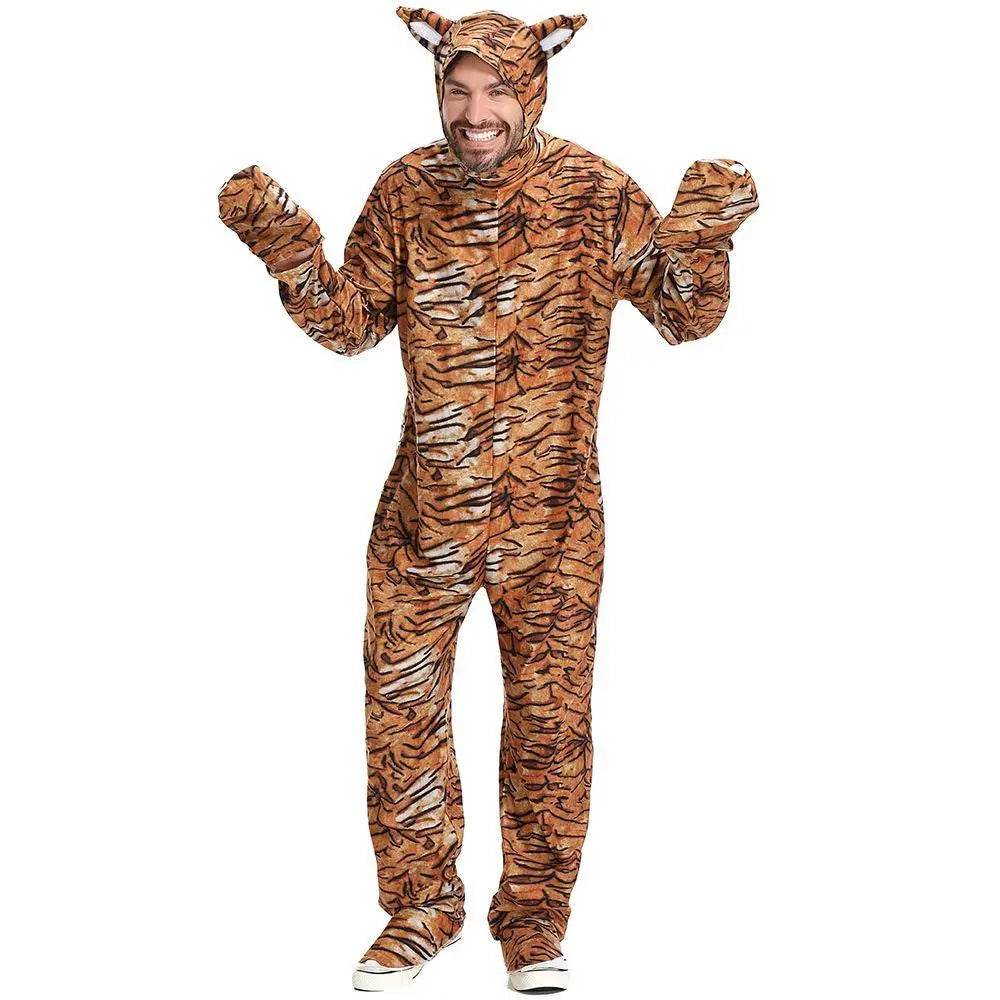 Animal Tiger Adult Jumpsuit Cosplay Costume Outfits Carnival Suit - Azufun