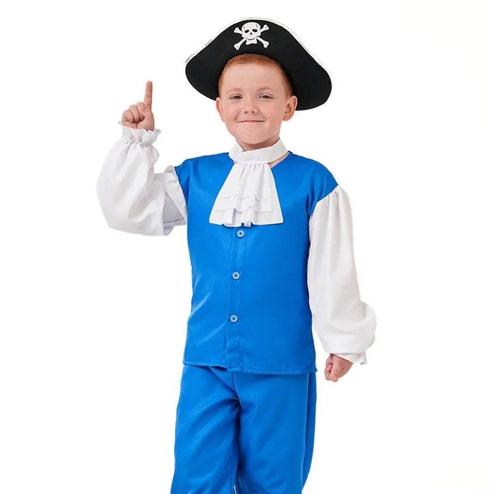 Boy Pirate Outfit Vintage Cosplay Costume Carnival Halloween For Kids - Azufun