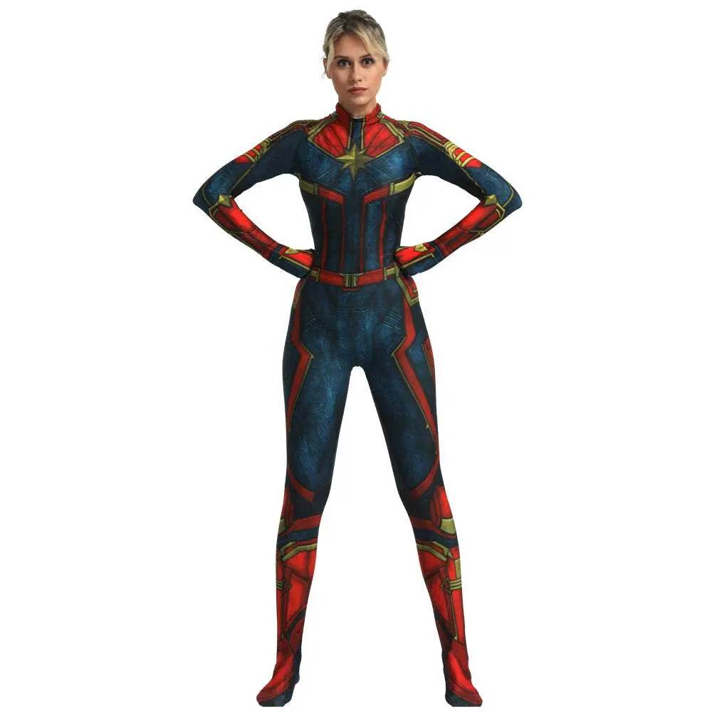 Captain Zentai Bodysuit Halloween Cosplay Costume - Azufun