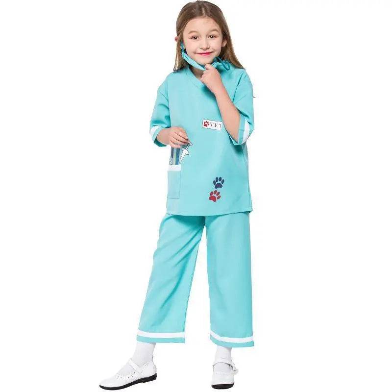 Child Unisex Doctor Dress-up Veterinarian Role Play Halloween Costumes for kids - Azufun