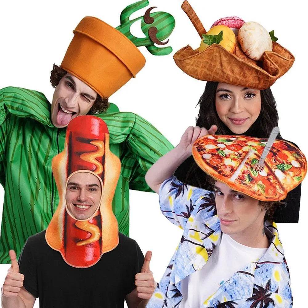 Couple Funny Plant Food Cosplay Hat Halloween Performance Props - Azufun