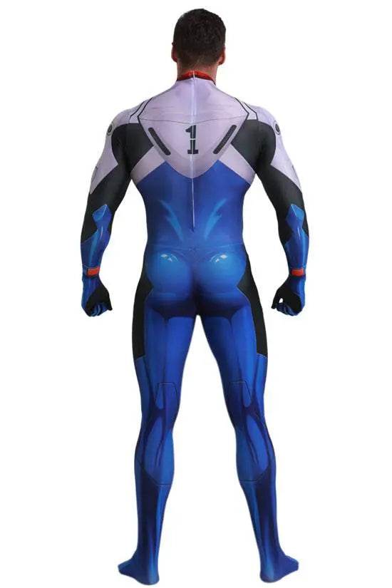 EVA Ikari Shinji Siamese Halloween Cosplay Costume Zentai Jumpsuit - Azufun