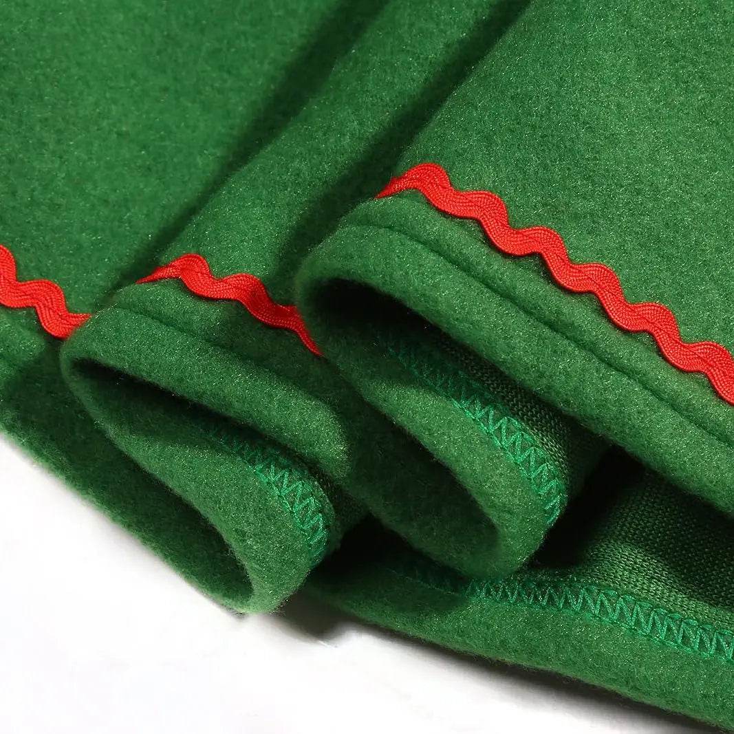 Elf Costume for Girls Boy Kids Christmas Party Dress Outfit - Azufun