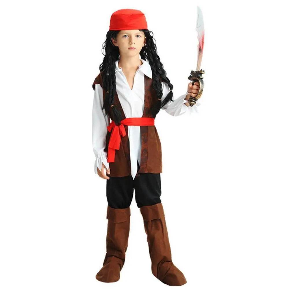 Family Matching Pirate Outfit Cosplay Costume Fancy Dress Halloween - Azufun