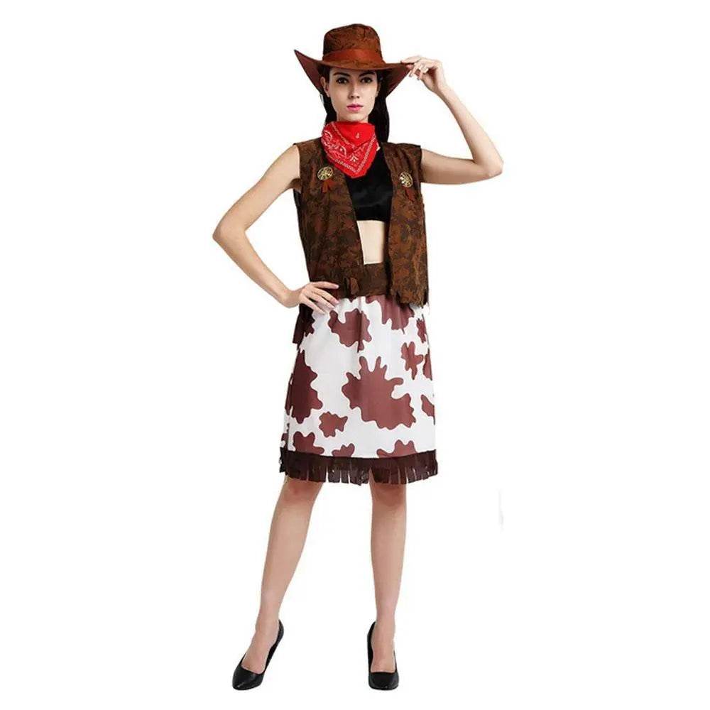 Family Matching West Cowboy Costumes outfit classic wild fancy dress western - Azufun