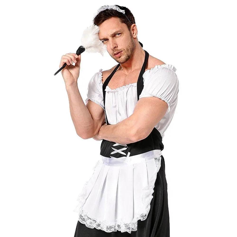 Fever Flirty French Women Man Maid Costume - Azufun