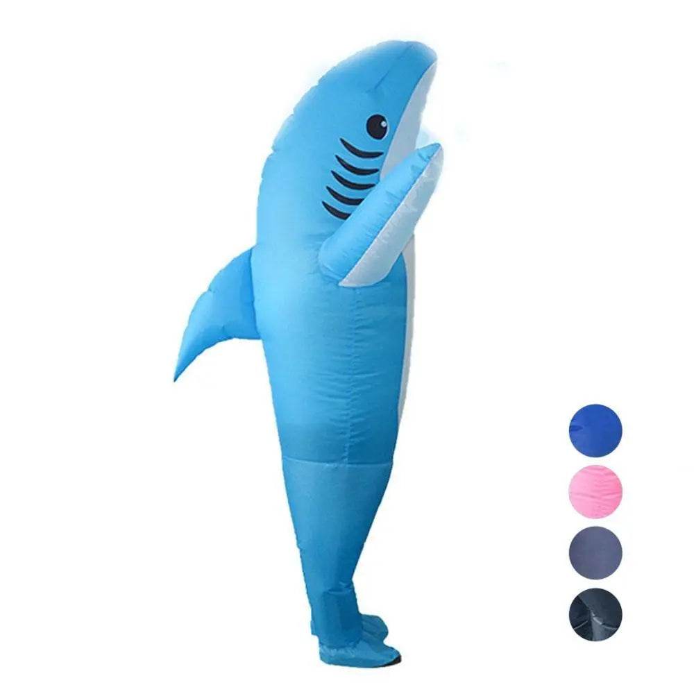Funny inflatable shark costume Halloween Party for Adult Kids - Azufun