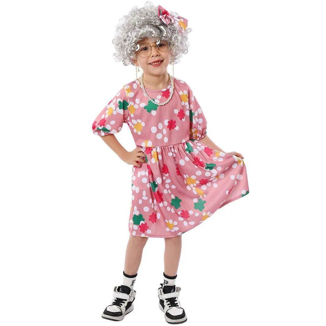 Grandma Cosplay Costume Halloween Children's Day Party Stage Performance Outfit - Azufun