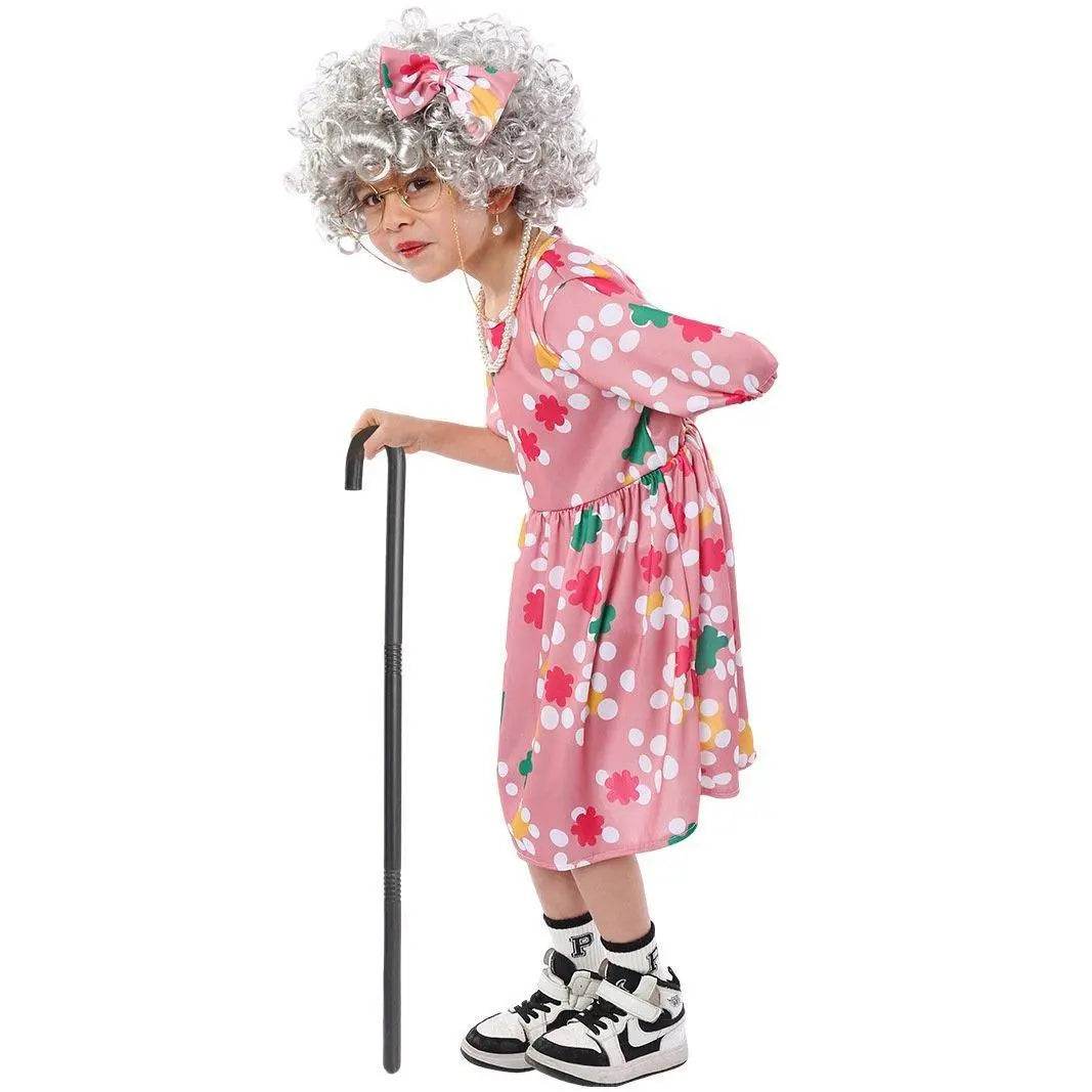 Grandma Cosplay Costume Halloween Children's Day Party Stage Performance Outfit - Azufun