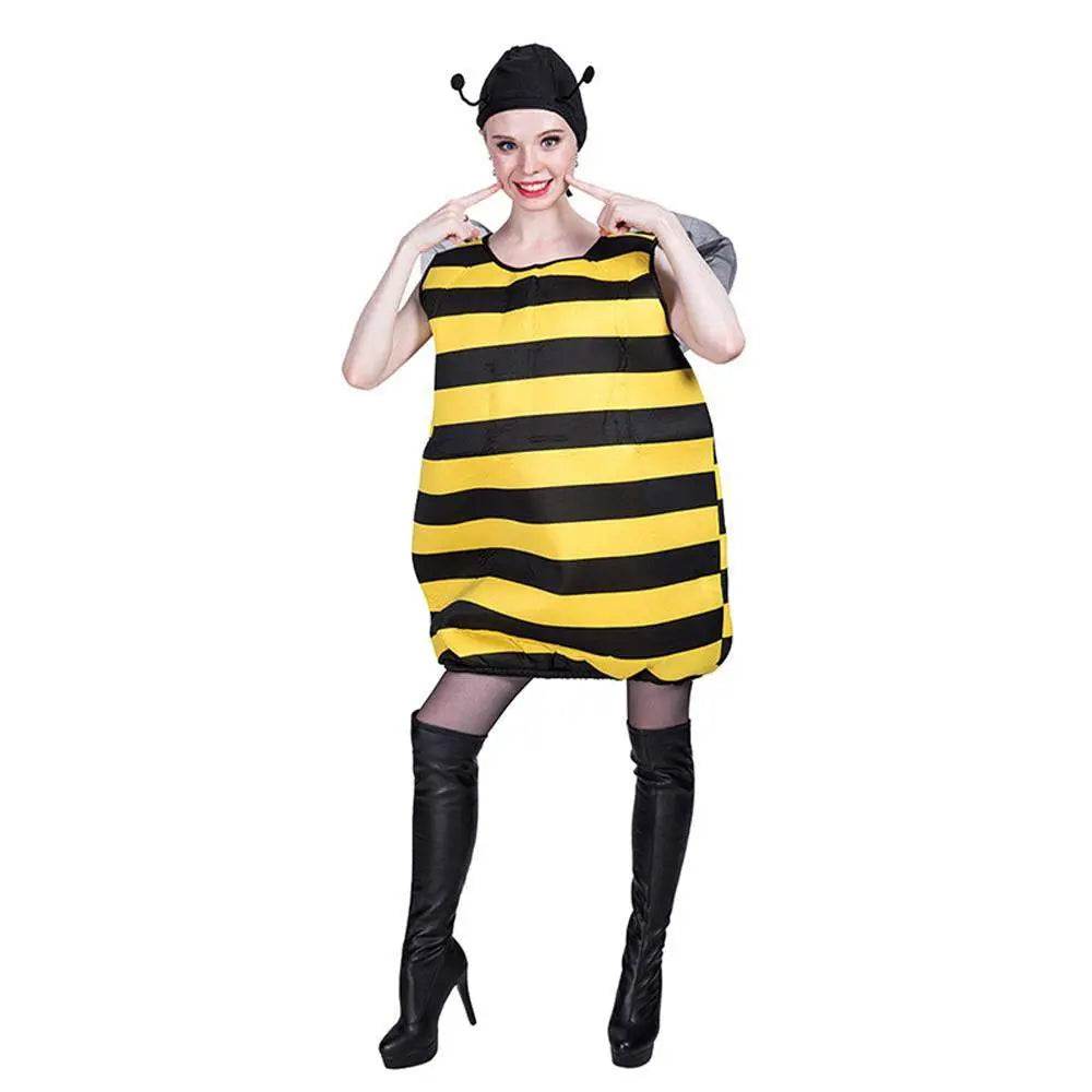 Halloween Bumble Bee Cosplay Costumes Party Animal Outfit Dress Up For Adults - Azufun