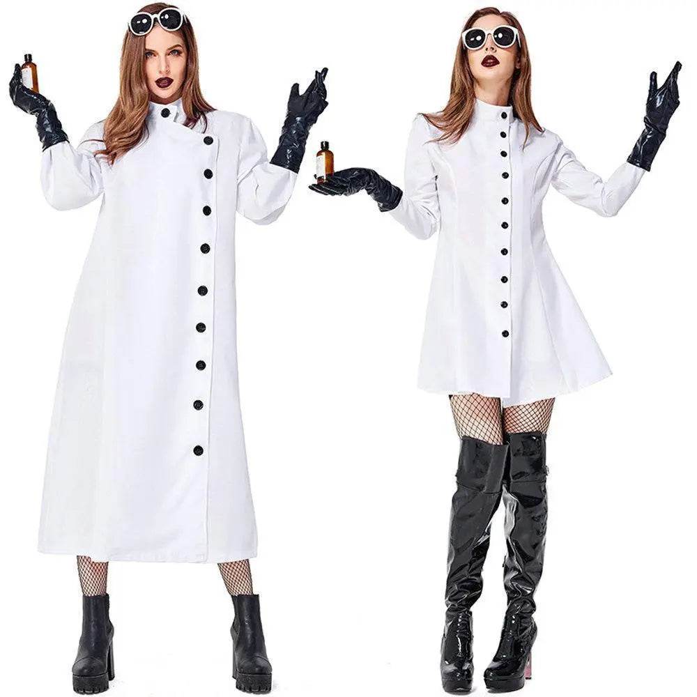 Halloween Frankenstein Lab Researcher Cosplay Costume for Adult - Azufun