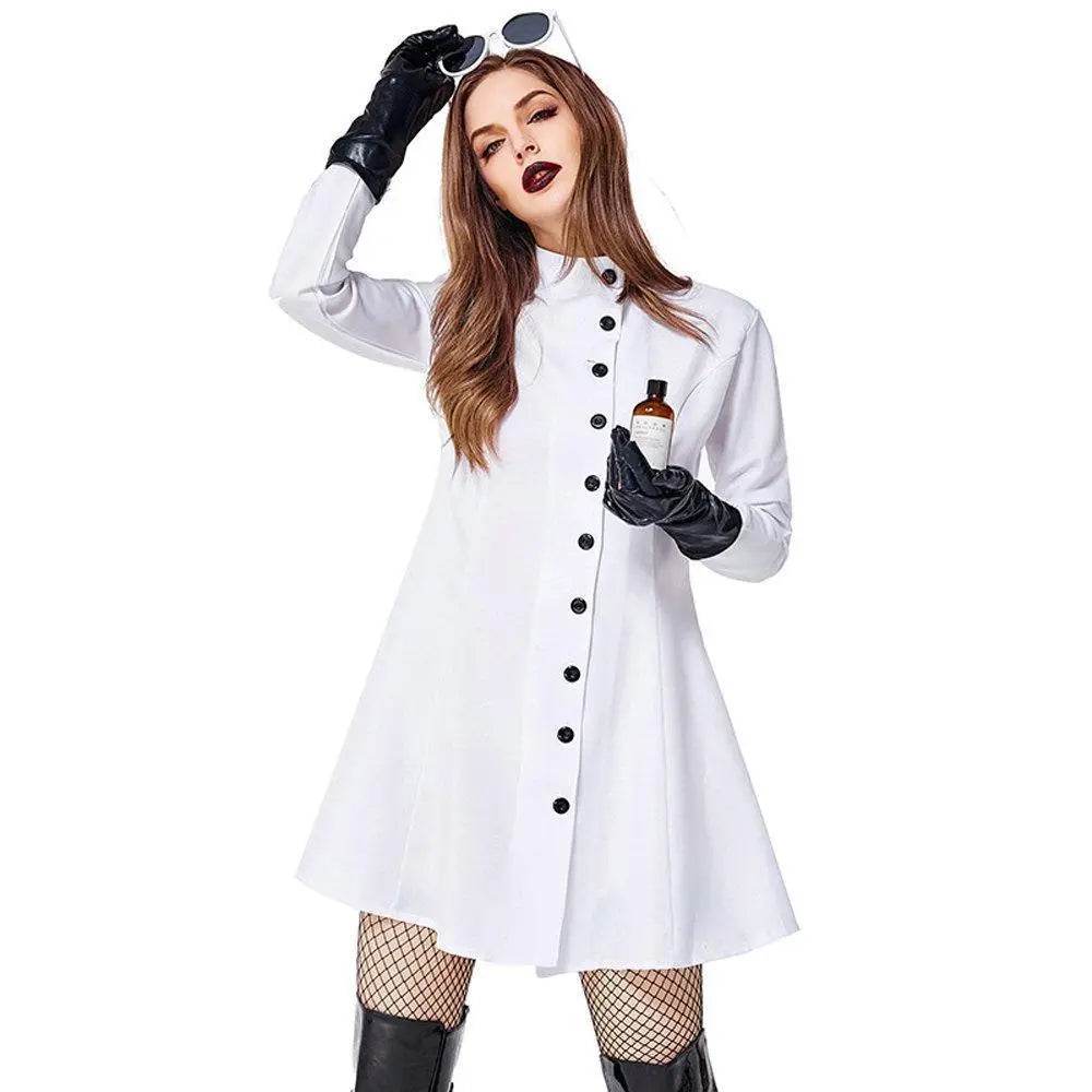 Halloween Frankenstein Lab Researcher Cosplay Costume for Adult - Azufun