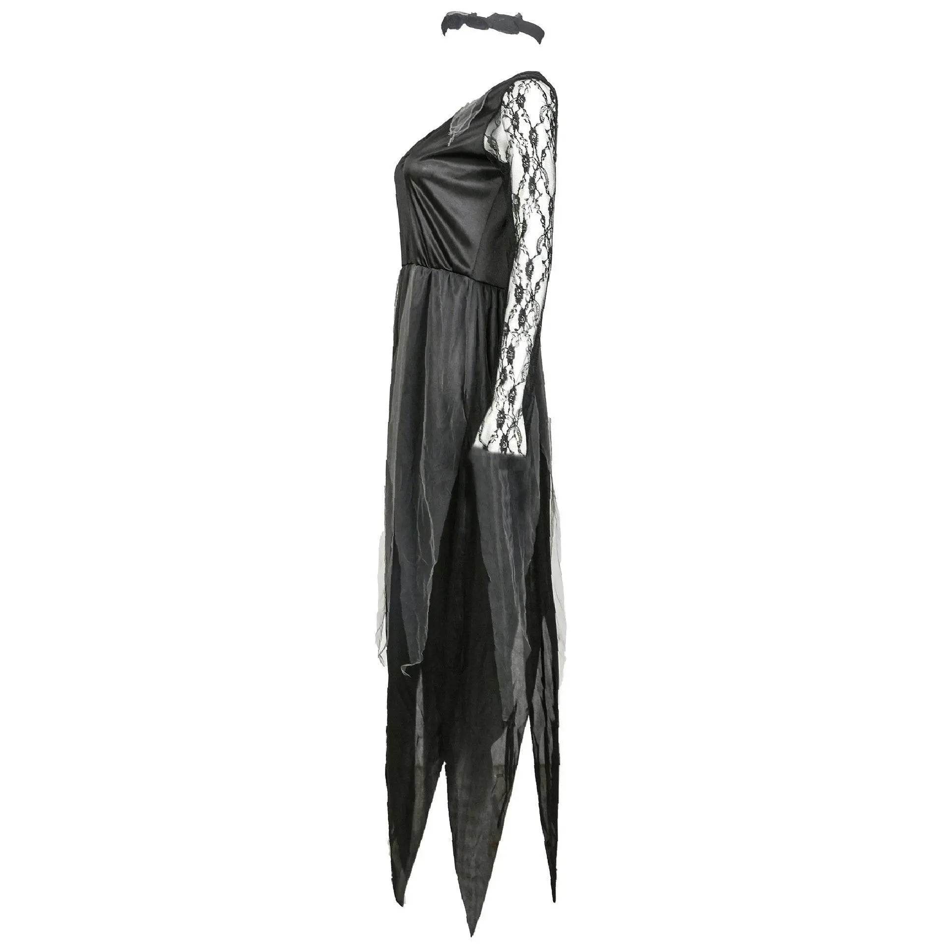 Halloween vampire dress gauze ghost bride costume cosplay stage play female zombie dress uniform - Azufun
